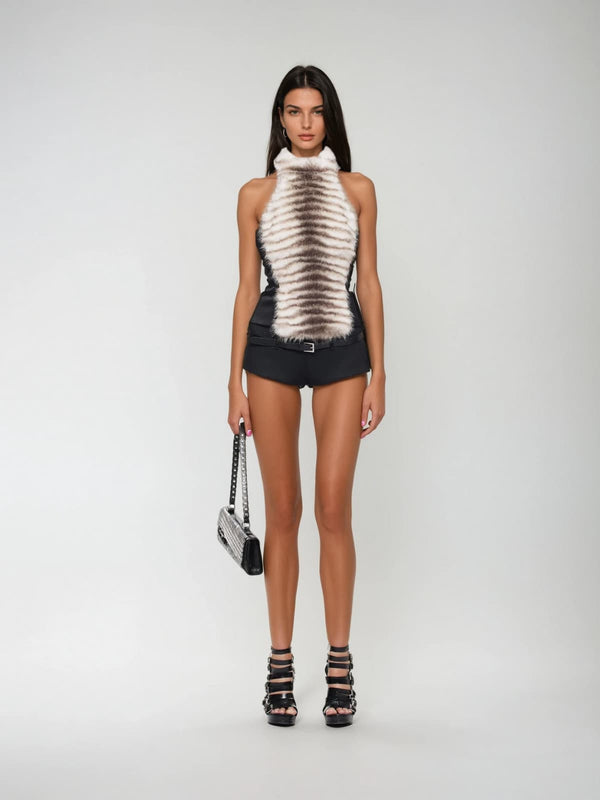 Vymyth Backless Furry Top
