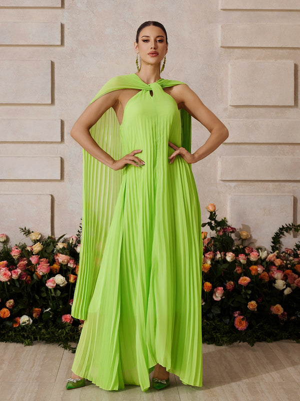 Xexmir Sleeveless Draped Maxi Dress