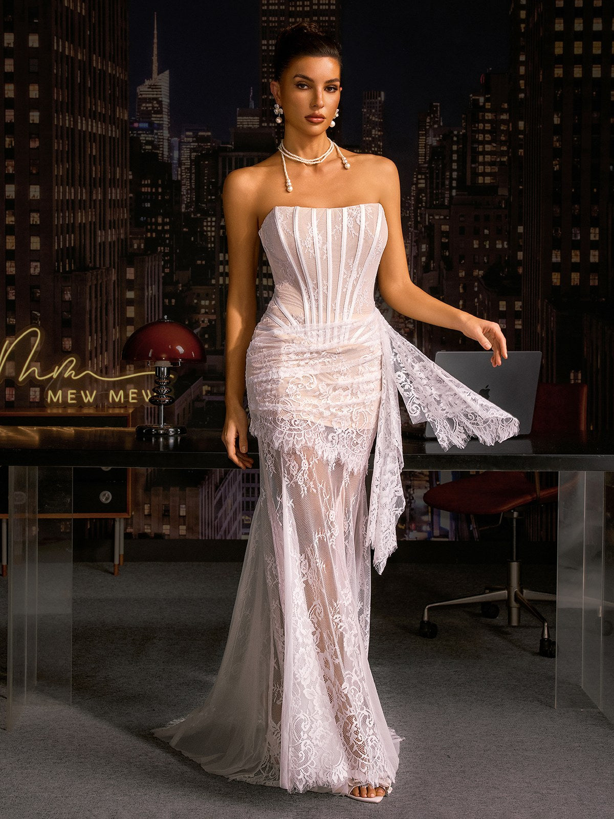 shayla strapless corset lace formal dress Yolita Set – Mew Mews Black dress with
