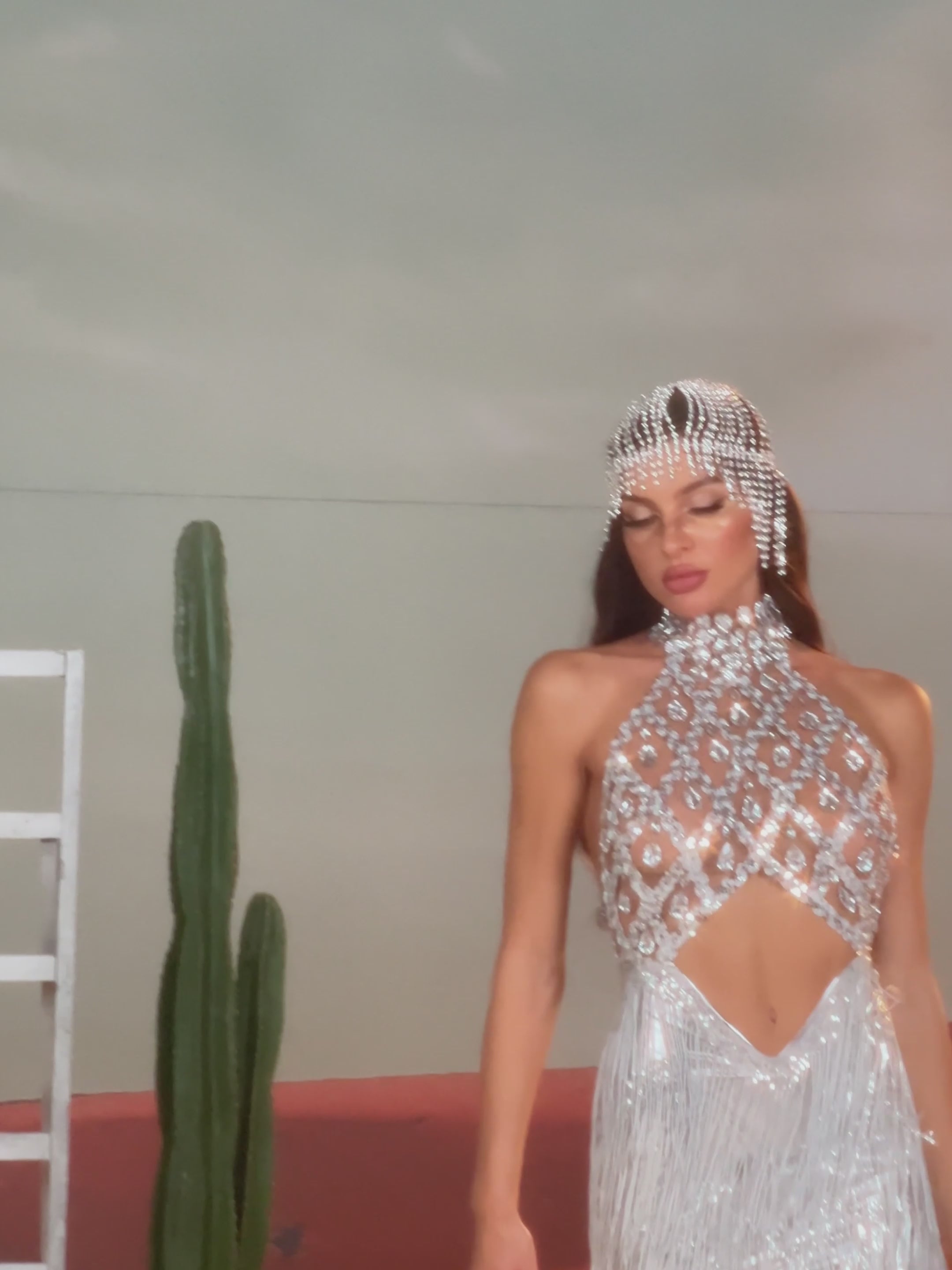 Tobin Sequin Fringe Metallic Dress In Silver – Mew Mews