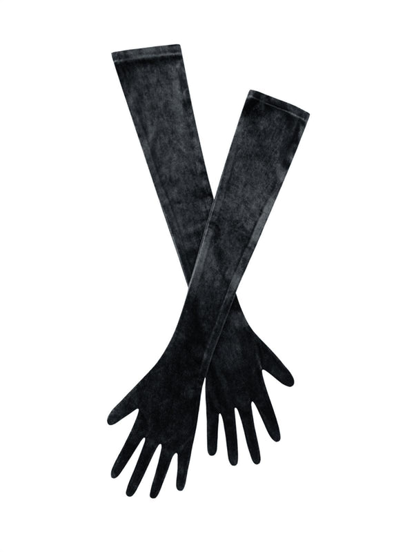 Velvet Gloves In Black - Mew Mews Fashion