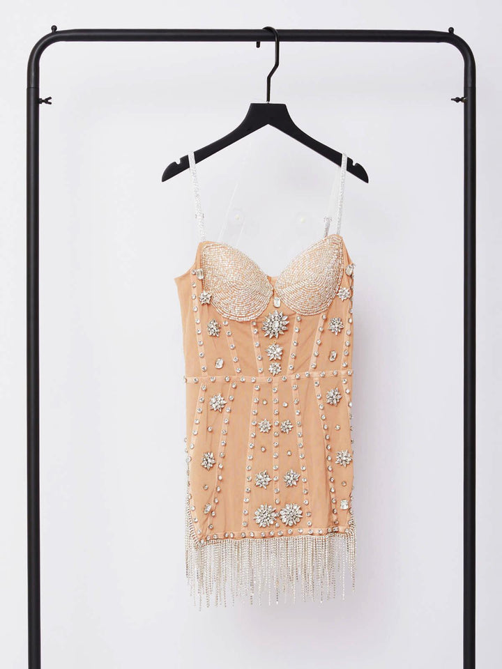 Arlette Embellished Mini Dress - Mew Mews Fashion