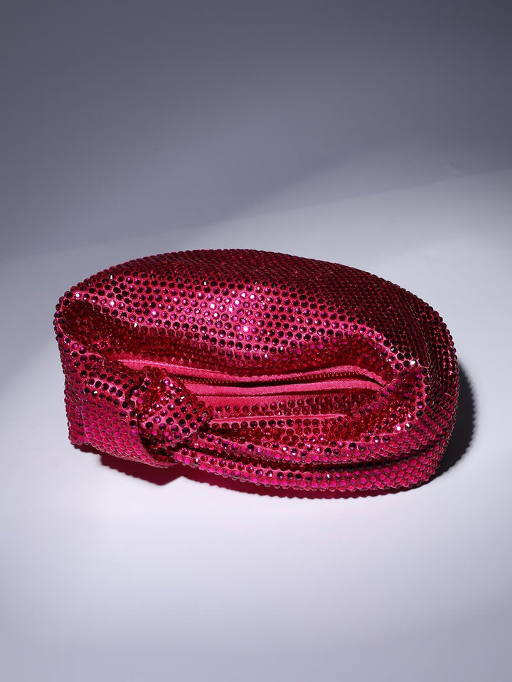 Ciara Embellished Tote Bag In Hot Pink - Mew Mews Fashion
