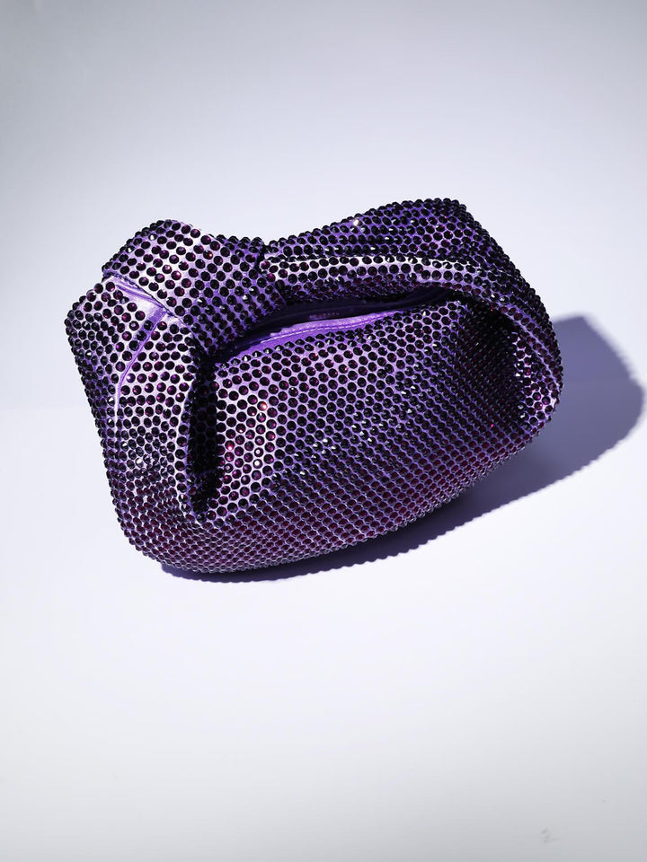 Ciara Embellished Tote Bag In Purple - Mew Mews Fashion