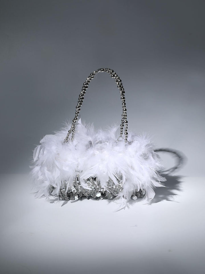 Martina Sequin Feather Shoulder Bag - Mew Mews Fashion