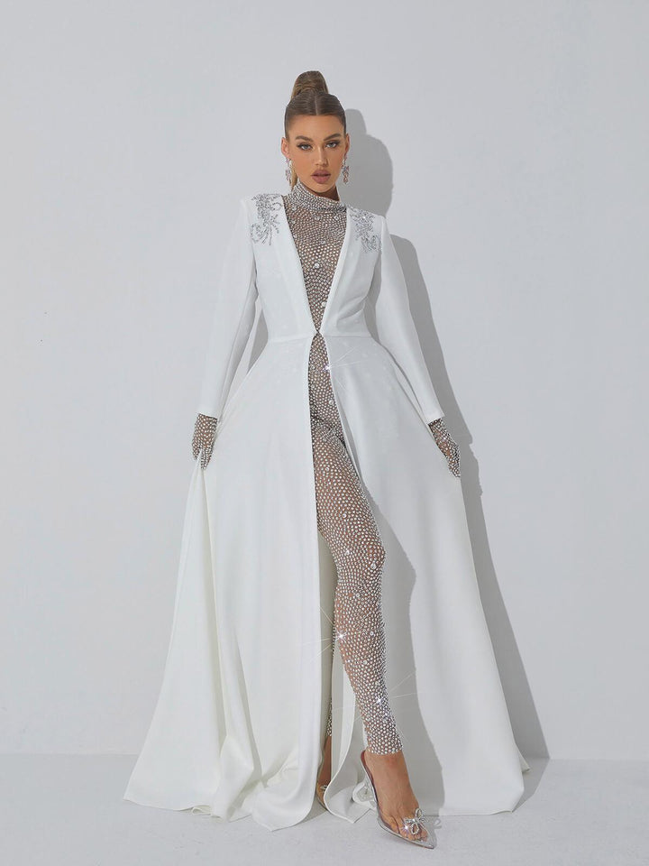 Roise Crystal Embellished Coat - Mew Mews Fashion