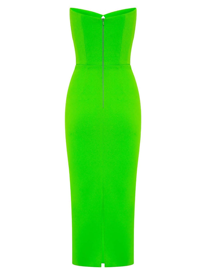 Uma Strapless Cutout Bandage Dress In Green - Mew Mews Fashion